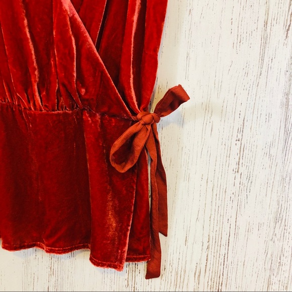 New With Tags Express Orange Velvet Wrap Cami. - Picture 5 of 8